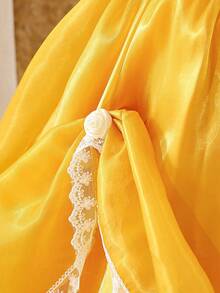 Glamorique Kids Yellow Girls' Graduation Ball Gown,White Summer Lace Flower Girl Dress,Soft - Yellow - View 5