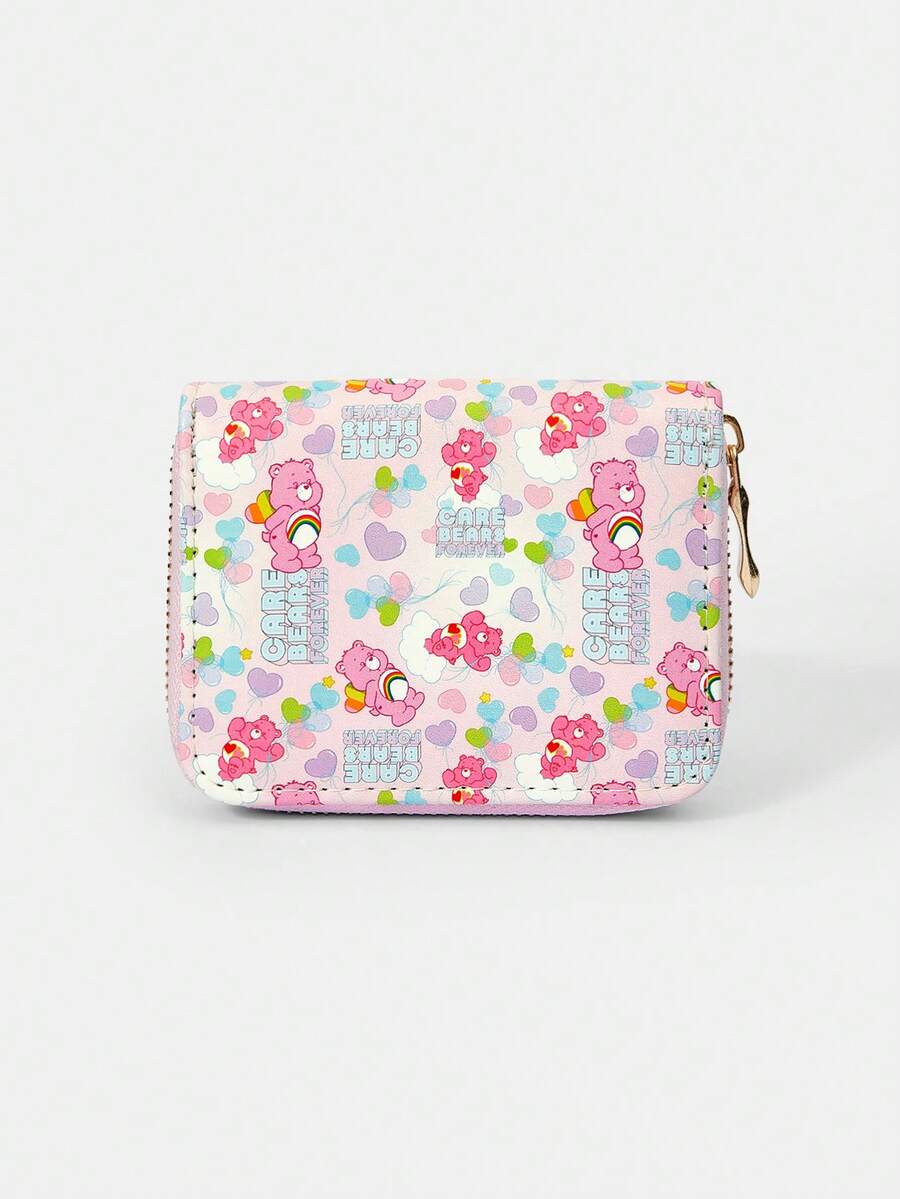 SHEIN X Care Bears 1 件装彩虹云熊短款钱包简约拉链女士零钱包 - 多色8 - 查看 1