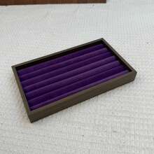 Khay đựng trang sức bằng nhung, hộp đựng trang sức dung tích lớn với các ngăn riêng biệt, giá trưng bày trang sức có thể xếp chồng lên nhau dùng để đựng bông tai, dây chuyền, vòng tay, nhẫn, kẹp tóc, băng đô, v.v. - Màu tím - Xem 10