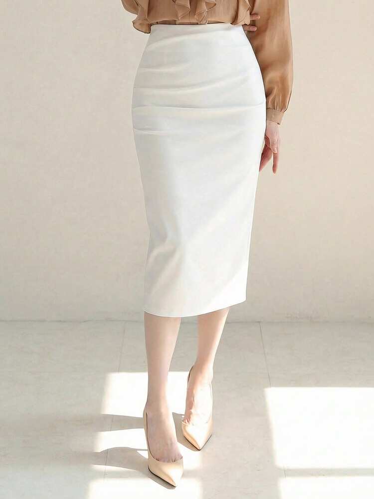Women's Solid Color Bodycon Pencil Skirt