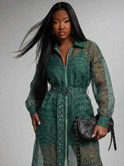 NYA SZN Dress Red Sheer Maxi Zip-Up Fashion Dress With Dramatic Tiered Sleeves & Satin Slip For Evening Holiday Cocktail Birthday Glam & Statement Moment Outfits For Women