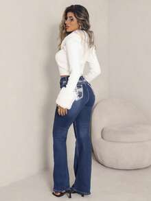 Rayane Ketlyn Áo khoác cardigan tay dài màu đen cổ bẻ, tay dài, dáng ôm sát, màu đen, dành cho mùa thu/đông - trắng - Xem 2