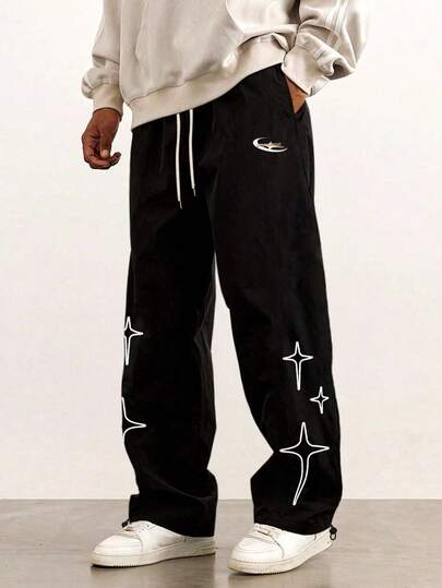 Sport MetroGents Men's Star Print Drawstring Waist Sweatpants