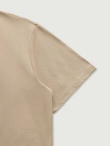 Courvante Nam Thon gọn Đan Ngắn tay Áo polo - Cà phê nâu - Xem 4