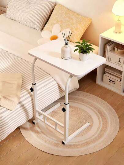 1 件装可调节高度站立式办公桌，移动电脑桌，坚固铁架，木质桌面，喷漆表面，适用于家庭办公室、客厅、沙发等场所，坐立可调节高度工作站