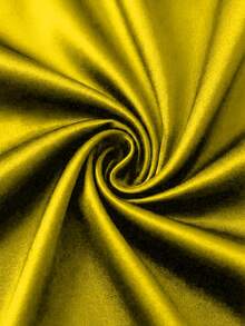 Franclia Fashionable New Glossy Asymmetrical Hem High Waist Slim Pleated Bodycon Skirt For Women, Spring/Summer - Mustard Yellow - View 4