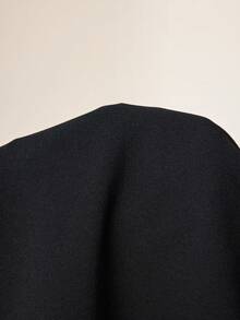 MaterniWear 可调节腰围休闲百搭孕妇七分裤，适合日常穿着 - 黑色 - 查看 7