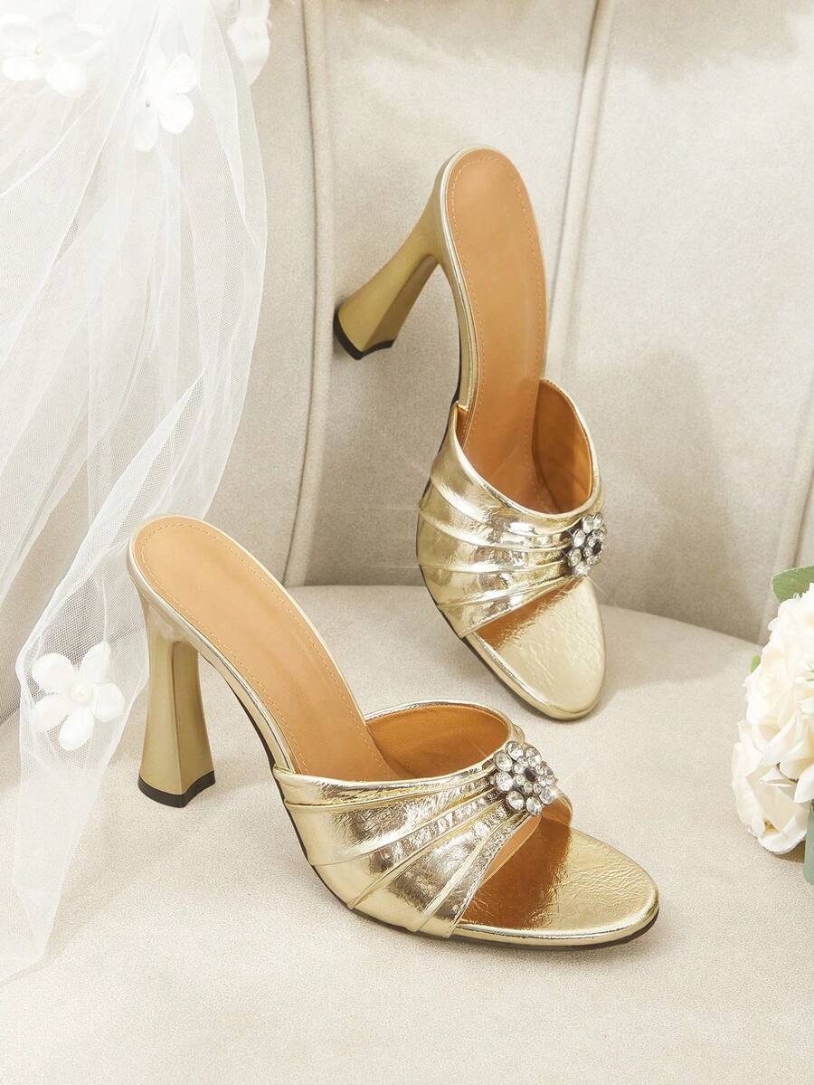 CUCCOO HITCHD Wemenshoes Spring/Summer Fashion High Heel Sandals - Light gold - View 1