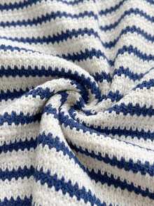 Soleia 女士吊带上衣和短裤两件套，休闲款 - 藍白色 - 查看 3