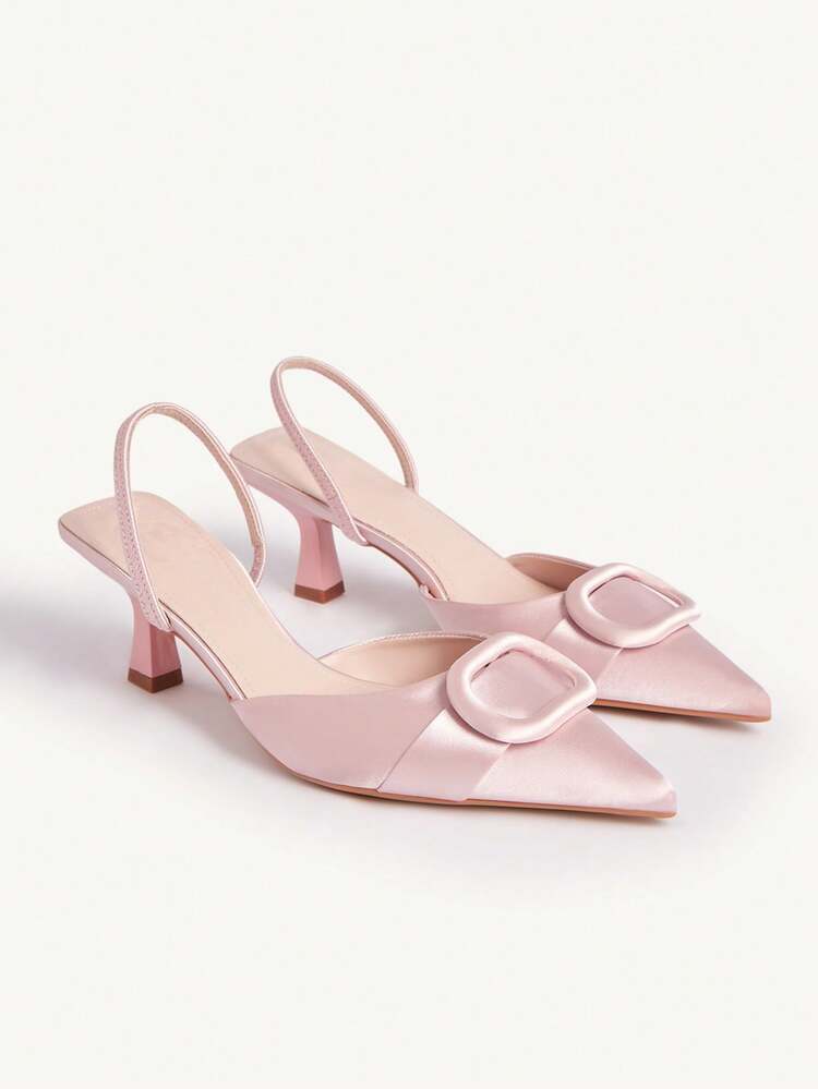 CUCCOO CHICEST Women's Pointed Toe Slip-On Stiletto Heel Backless High Heel Sandals, Minimalist & Fashionable Elegant Shoes Wedding Shoes