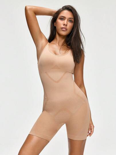 SHAPORA جمبسوت نسائية بدون غرز، مشكلة وملائمة، تحكم في البطن، بطن مسطح، جمبسوت ضيقة مناسبة للارتداء كملابس خارجية