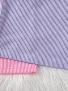 SHEIN 少女純色極簡休閒細肩帶背心 - 彩色 - 查看 3