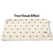 Red Heart-Embroidered Couple Towels, Valentine's Day Gift, Soft, Absorbent, Lint-Free, Face Towels/Bath Towels, Personalized Adult Towel Set, Suitable For Home, Pool, And Everyday Use. - White - View 6
