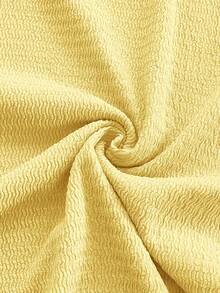 Soleia 女士纯色扭结肩带中长款度假连衣裙 - 黃色 - 查看 6