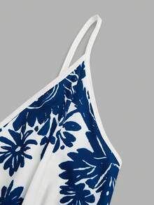 Franclia 女士优雅蕾丝交叉V领阔腿连体裤 女士度假套装 两件套 女士两件套 女士夏季套装 女士两件套 - 彩色 - 查看 3