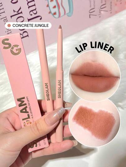 SHEGLAM So Lippy 唇線筆-混凝土叢林奶油啞光唇線筆高色素不易褪色絲滑啞光輪廓色調唇妝派對 唇線筆 品牌 美容 化妝 化妝品 適合女性與女孩 完美搭配冬季春季 Y2K 時尚 流行 生日 情人節禮物 假期 派對準備就緒 最佳顏色