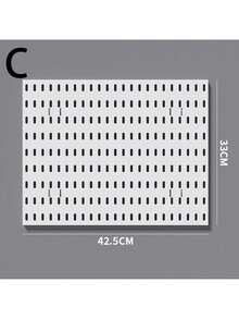 1 pieza Organizador de pared de tablero perforado negro, estantería de almacenamiento multifuncional de pared, adecuado para sala de manualidades, baño, despensa, oficina y juegos, solución de pared colgante para auriculares, teclados y consolas de juegos, estantes de utilidad - Multicolor - Ver 13