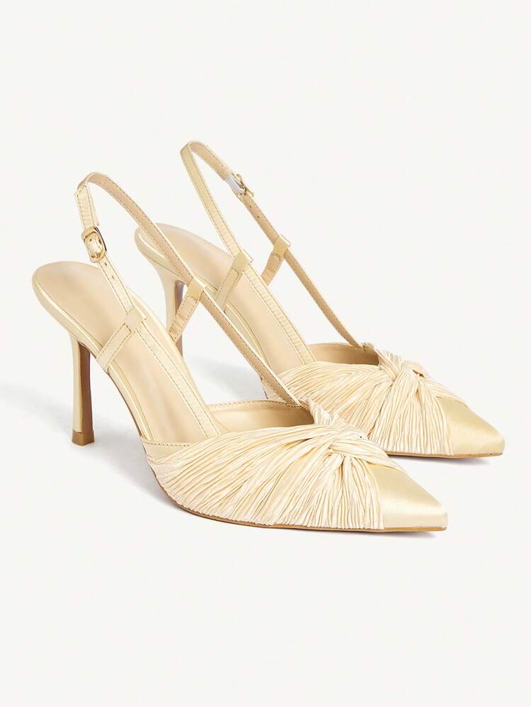 CUCCOO CHICEST Women's Twist Pointed Toe Elegant High Heel Shoes, Fashionable And Versatile For Daily Wear For Christmas