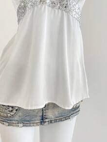 Elamini 性感亮片装饰露背吊带上衣，夏季 - 彩色 - 查看 8