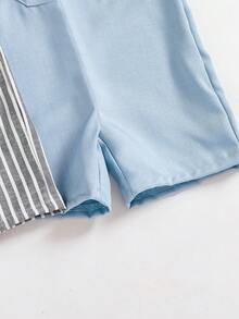 SHEIN Bộ áo liền quần mùa hè cho bé trai - Nhiều màu - Xem 3