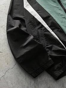 EVRINFINITE 男士立領長袖梭織寬鬆夾克，工裝風，口袋，拉鍊，春秋款，多色，舒適休閒外穿層搭，送給父親/丈夫的禮物 - 彩色 - 查看 6