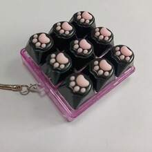 1pc Cat Paw Nine-Grid Unlit Shaft Tester With Decompression Button + Chain - Multicolor - View 3