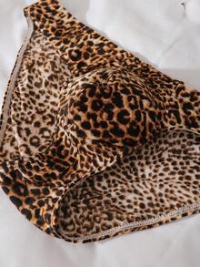 Bañador sexy de triángulo con estampado de leopardo para hombre - Multicolor - Ver 4