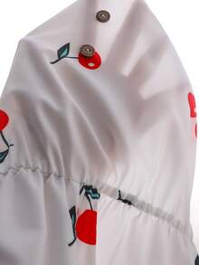 SHEIN Genkimix Kids Bộ 3 món quần áo hè thường ngày cho bé gái tuổi teen, họa tiết hoa và sọc nhiều màu sắc dễ thương, phù hợp cho gia đình đông con, đi biển, chơi ngoài trời, đi học - Bao gồm áo liền quần sọc và áo liền quần họa tiết quả anh đào. - Nhiều màu - Xem 6
