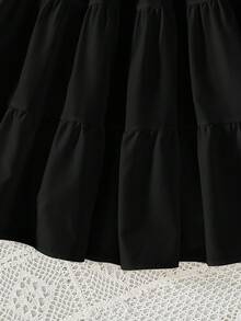SHEIN 2 Stücke/Set Lässige Denim Jacke und weißes Kleid - Schwarz - Übersicht 5