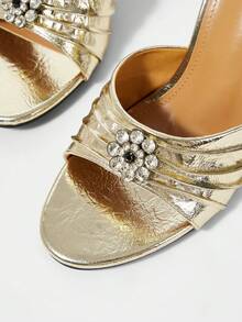 CUCCOO HITCHD Wemenshoes Spring/Summer Fashion High Heel Sandals - Light gold - View 4