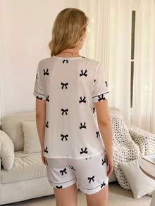 Moonlight&Mama 舒适休闲家居服，柔软舒适，心形图案孕妇睡衣套装 - 彩色 - 查看 2