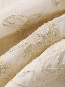 DAZY Women's Floral Pattern Raglan Sleeve Elegant Dress - Beige - View 3