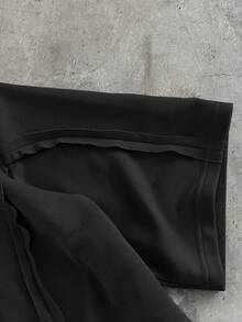 AXEPEAK 男士圆领短袖休闲T恤，适合夏季日常穿着 - 黑色 - 查看 6