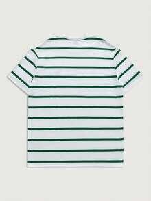 Courvante Camiseta masculina casual de manga curta com estampa de cavalos listrados - Multicolorido - Ver 4