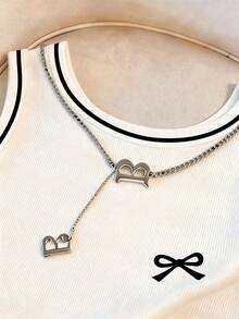 Resyla 条纹蝴蝶结印花修身女式吊带背心 - 彩色 - 查看 4