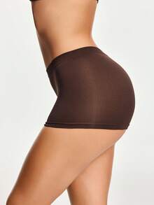 SHAPORA 1 chiếc quần định hình dáng người màu nâu, thoải mái, tối giản dành cho nữ. - màu nâu - Xem 3