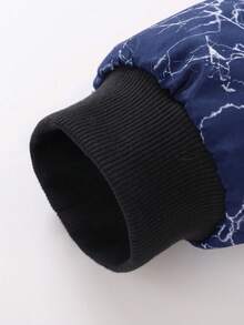 Manfinity LEGND Men's Zip-Up Jacket & Coat, Fashion Printed Jacket Outerwear - Royal Blue - View 4