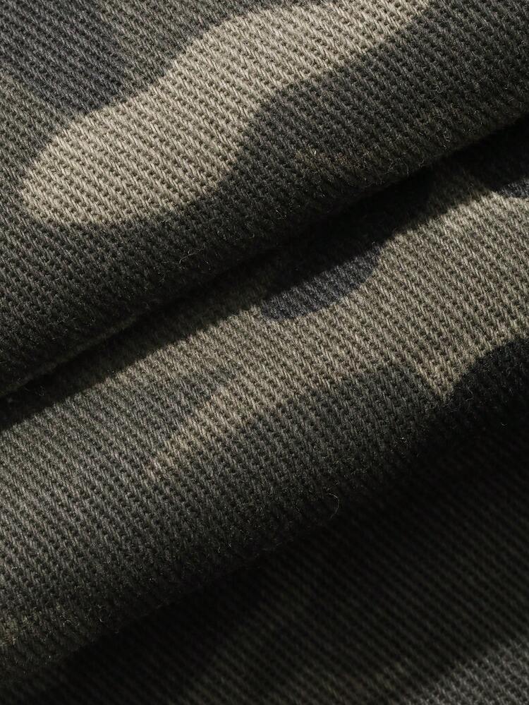 Camouflage Washed Long Jeans For Plus Size Men, Autumn/Spring