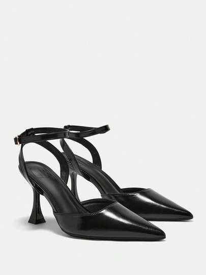 CUCCOO CURVES Women Shoes Women's Pointed Buckle Design Everyday Versatile Fashion Wide Last High Heels