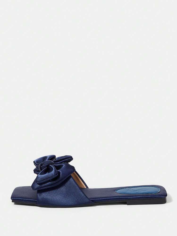 CUCCOO HITCHD Bow Simple Versatile Temperament Comfortable Fashion Generous Commuter Holiday Beach Flat Sandals Summer Shoes