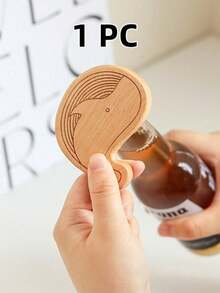 Cirelle Whale-Shaped Wooden Bottle Opener - Cute Handheld Cap Remover, Essential Kitchen Gadget - Multicolor - View 9