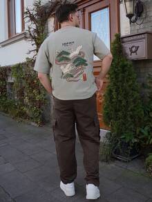 LEOGASHI LEOGASHI 1 件男士多口袋纯色修身工装裤，适合春夏海滩、度假、日常通勤、锻炼、户外、休闲、健身、慢跑、直筒裤、时尚街头服饰，适合秋季 - 棕色 - 查看 2