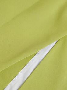 Aveloria Modichic Solid Color Shawl Neck Minimalist Design Double Breasted Lapel Neck Blazer - Green - View 7