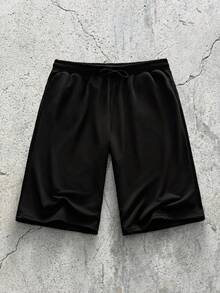 2件套 男士夏季休闲街头风及膝短裤，篮球短裤 - 淺灰色 - 查看 9