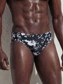 Manfinity Swimmode Bañadores casuales de playa con estampado total para hombres - Multicolor - Ver 3