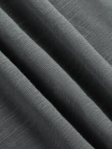 Manfinity Roughcore 男士纯色简约休闲圆领短袖T恤 - 深灰色 - 查看 6