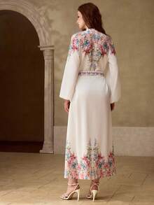 MOTF PREMIUM 女士优雅印花长袖连衣裙 - 彩色 - 查看 2