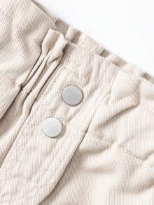 SHEIN Playful Pals Girls (Small) Casual Comfortable Ruched Waist Multi-Color Denim Shorts - Multicolor - View 4