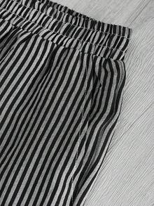 STEELVANCE 男士流行条纹阔腿直筒裤，适合正式或休闲场合，度假、用餐、办公、居家休闲穿着皆宜，百搭风格，自穿或送礼皆宜，山本畅销休闲裤 - 彩色 - 查看 4