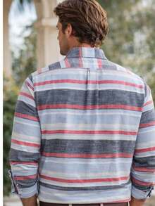 CAMISA MANGA LARGA POPLIN DE RAYAS - Negro - Ver 5